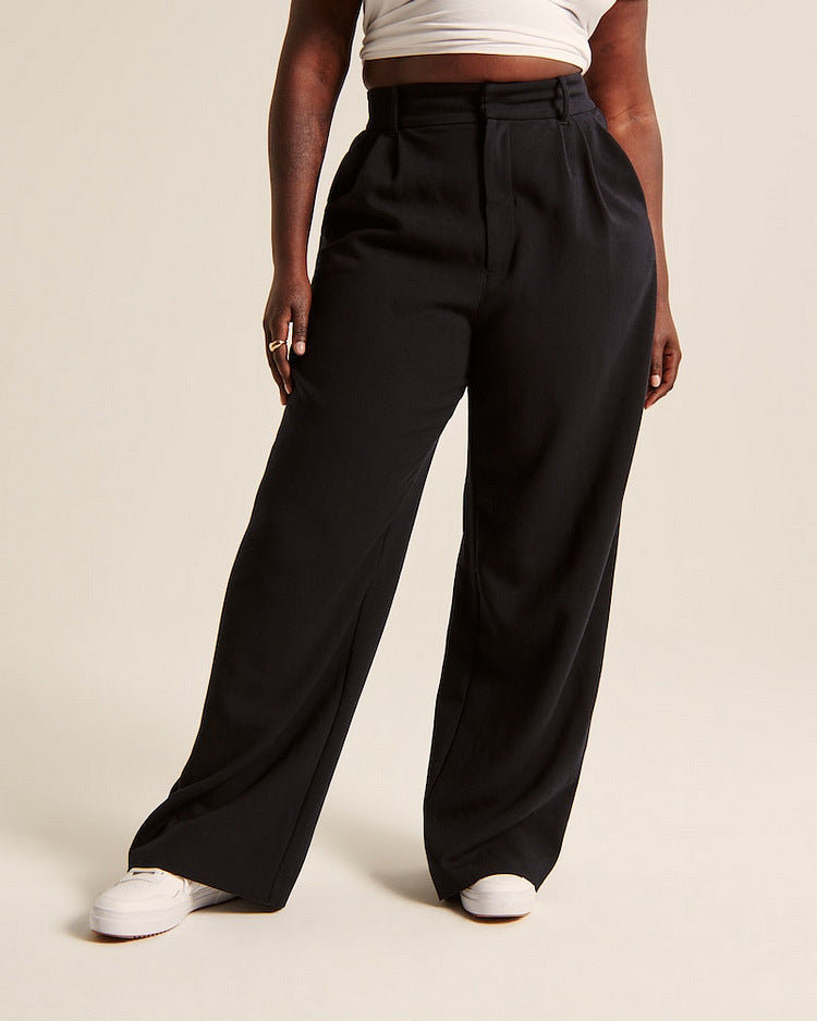 Weite High-Waist-Hose