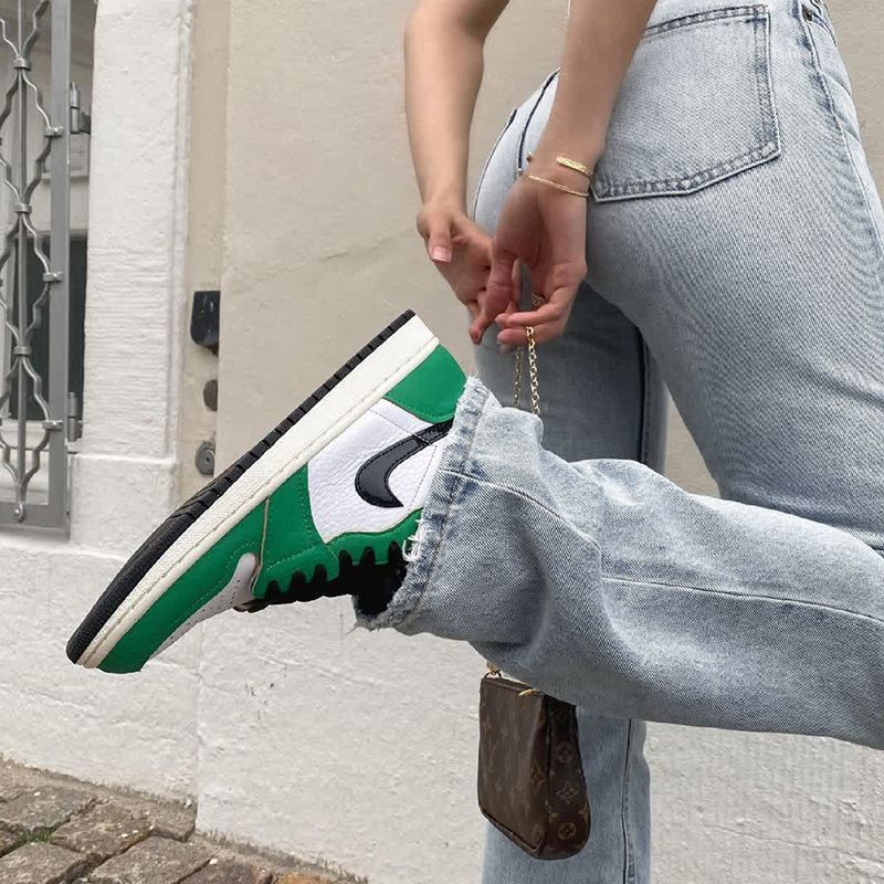 Blaue Skinny-Jeans mit hoher Taille und Stretch