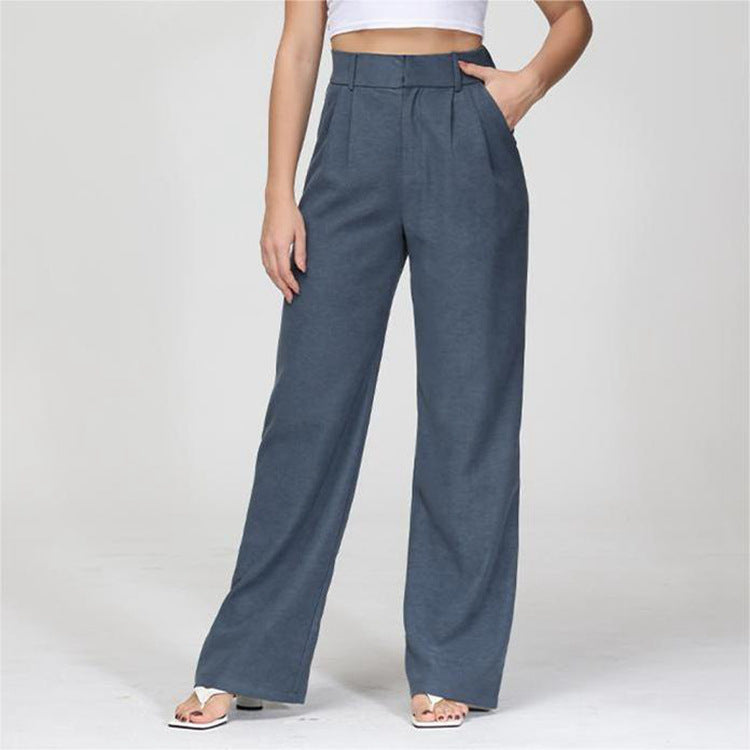 Weite High-Waist-Hose
