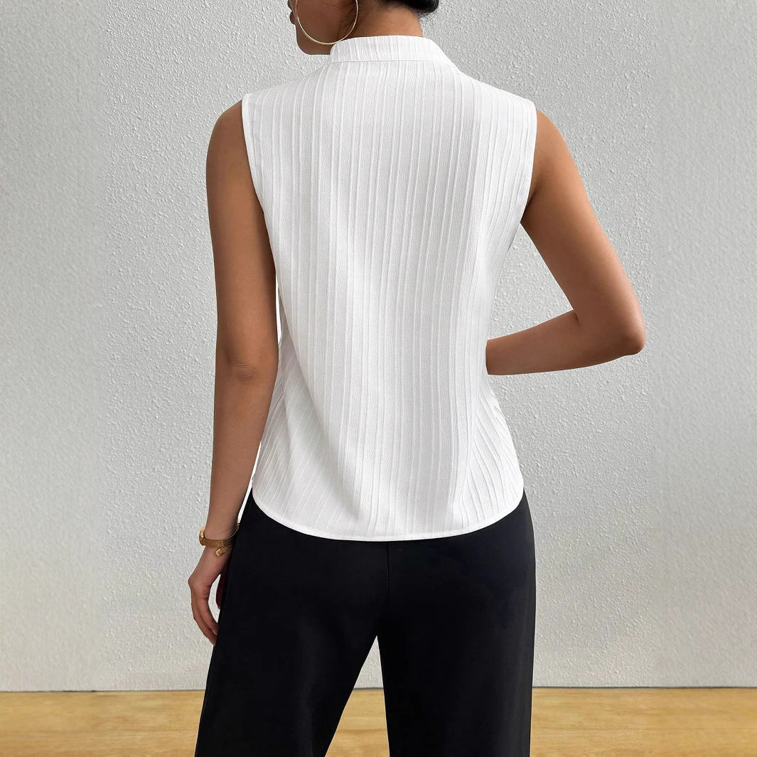 Slim Fit Top mit V-Ausschnitt
