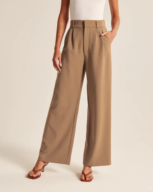 Weite High-Waist-Hose