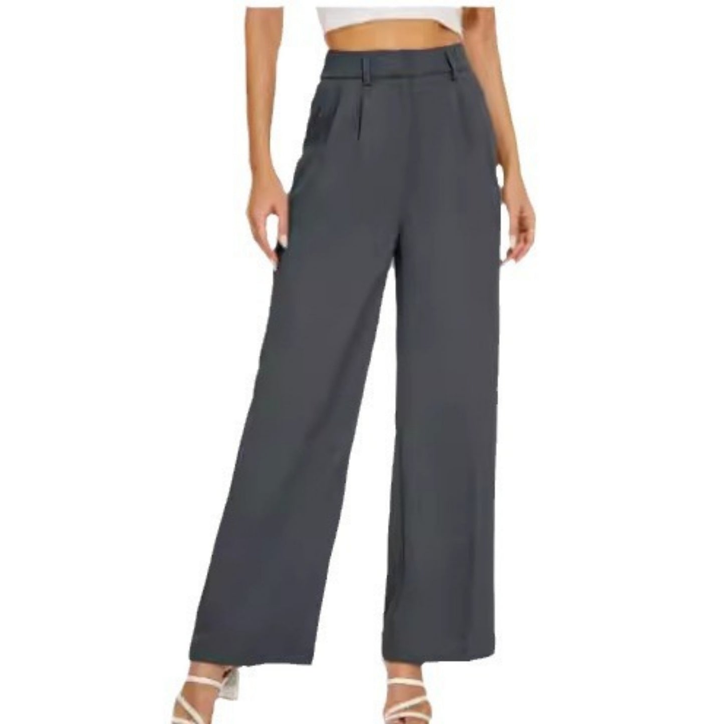 Weite High-Waist-Hose