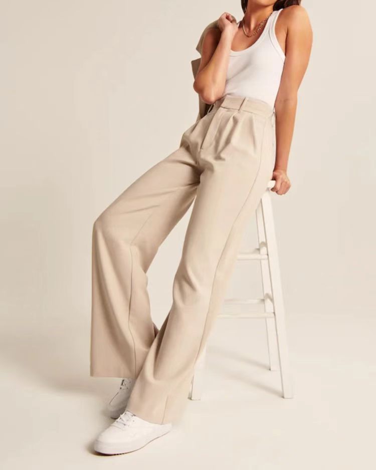 Weite High-Waist-Hose