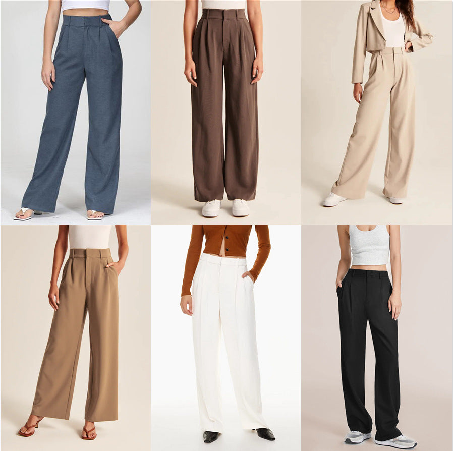 Weite High-Waist-Hose