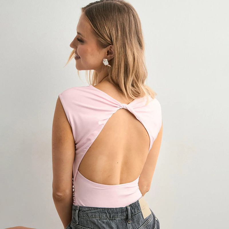Rückenfreies Slim-Fit-Shirt