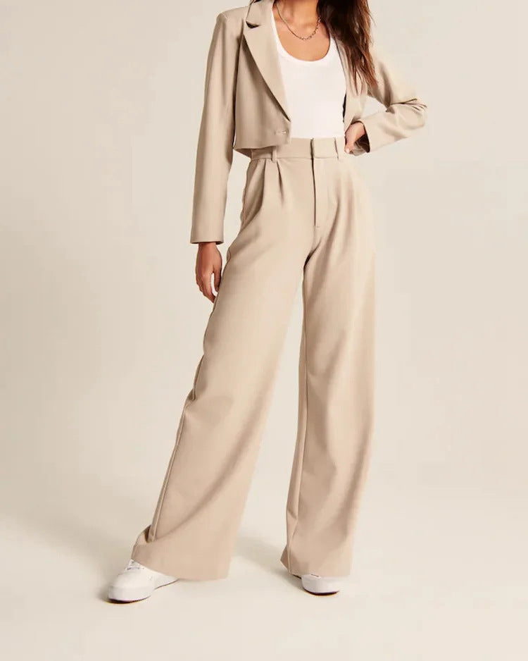 Weite High-Waist-Hose